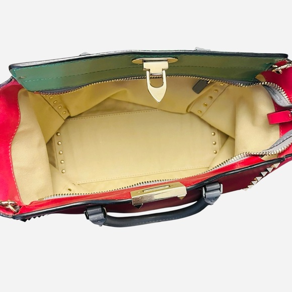Valentino Garavani Rockstud Multicolor Medium Tote | Leather | Color Block - Picture 8 of 16